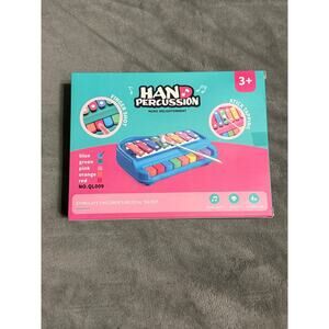 NWB‎ Hand Percussion 2 IN 1 Piano & 8 Tone Xylophone Blue Baby Toddler Toy